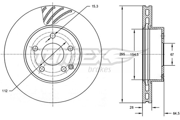 Brzdový kotúč TOMEX Brakes